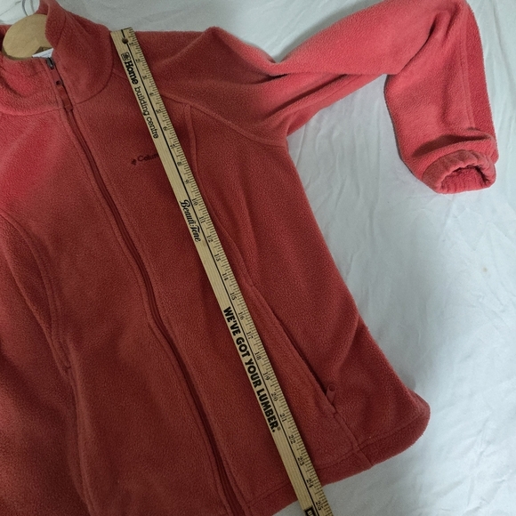 Columbia Pink Fleece Womens Medium Zip Up Sweater - Picture 9 of 12